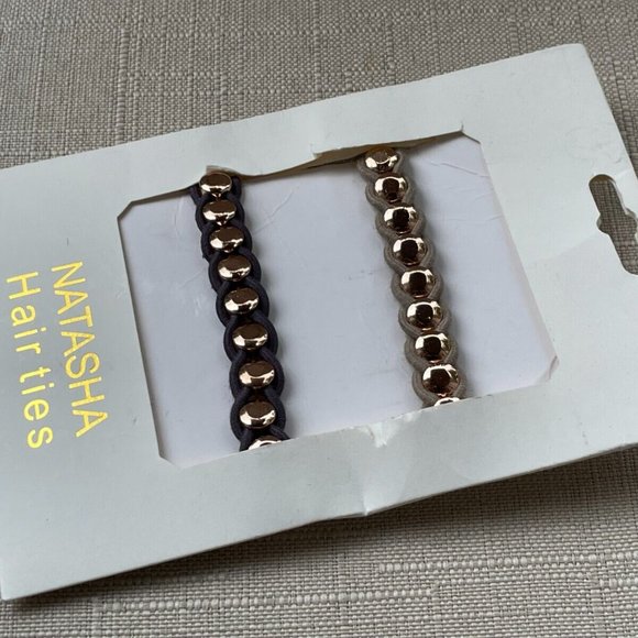 Natasha Women Hair Tie Set of Tone Hair Accessory New - Picture 4 of 9